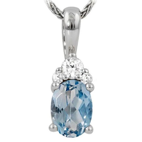 Aquamarine and Diamond Pendant Harris Jeweler Troy, OH
