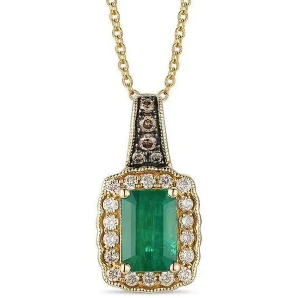 Le Vian Emerald and Chocolate Diamond Pendant Harris Jeweler Troy, OH