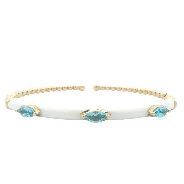Gabriel & Company Bujukan Blue Topaz Split Bangle Harris Jeweler Troy, OH