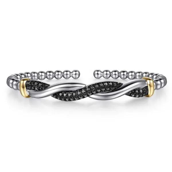 Gabriel & Co. Bujukan Black Spinel Twisted Bangle Harris Jeweler Troy, OH