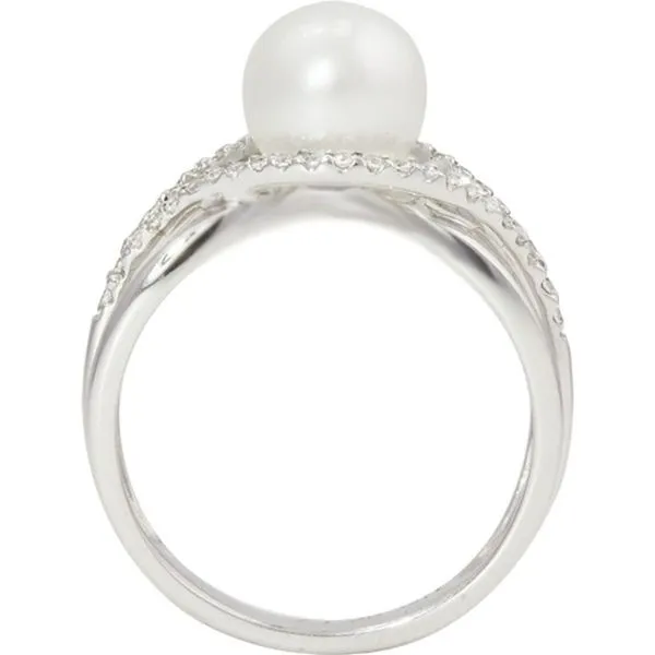 Pearl and Diamond Fashion Ring Image 3 Harris Jeweler Troy, OH