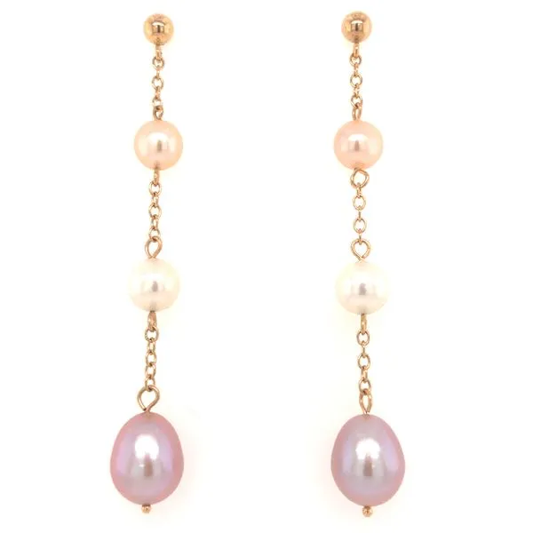 Multi-Color Pearl Dangle Earrings Harris Jeweler Troy, OH