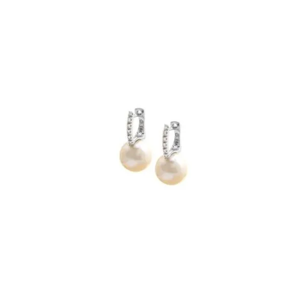 Pearl and Diamond Earrings Harris Jeweler Troy, OH