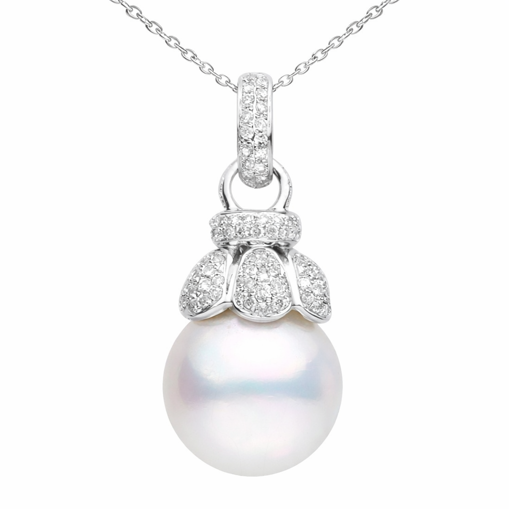 DSLPEA 18K White Gold Pearl Pendant Harris Jeweler Troy, OH