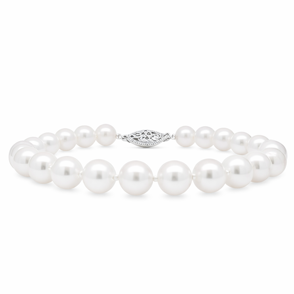DSLPEA 14K White Gold Pearl Bracelet Harris Jeweler Troy, OH