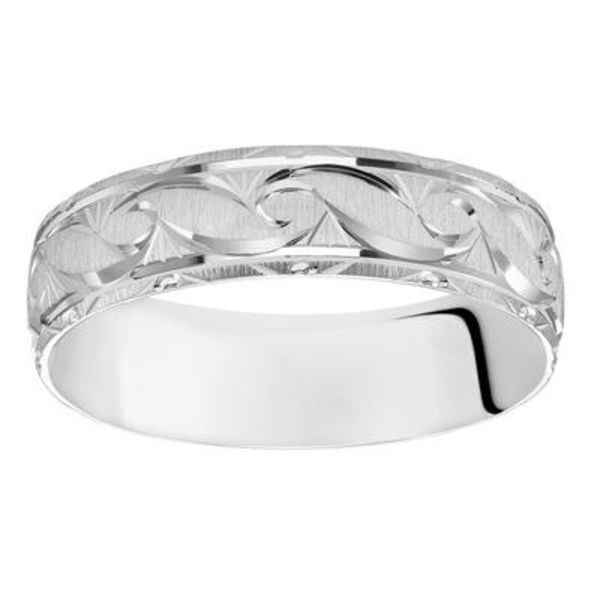 Gold Men's Wedding Band Image 2 Harris Jeweler Troy, OH
