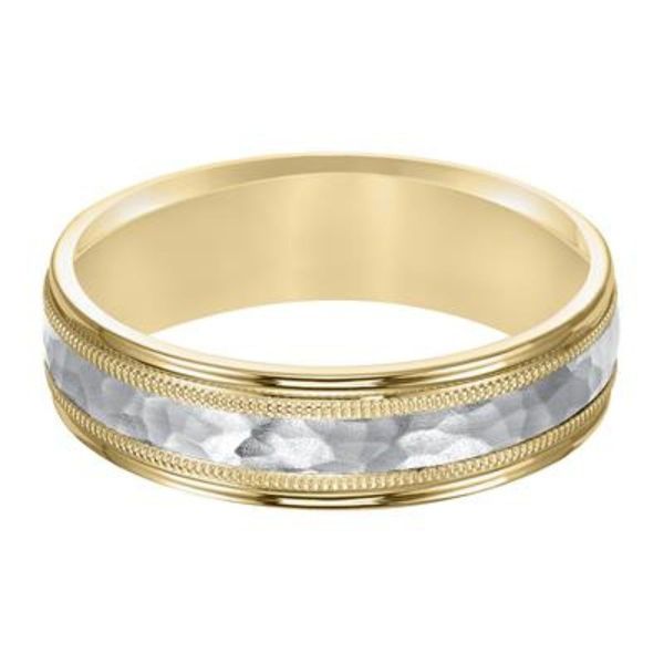 Gold Men's Wedding Band Image 2 Harris Jeweler Troy, OH