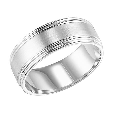 Gold Men's Wedding Band Image 2 Harris Jeweler Troy, OH