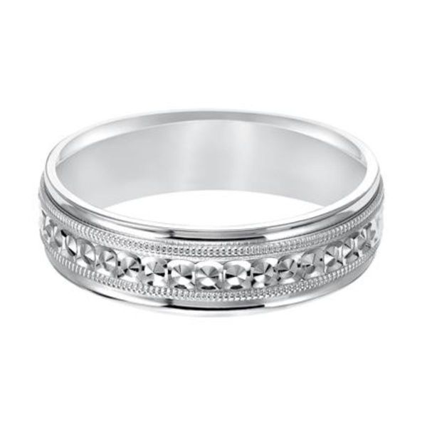 Gold Men's Wedding Band Image 2 Harris Jeweler Troy, OH