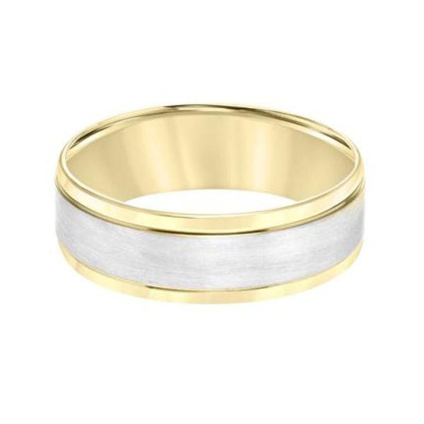 Gold Men's Wedding Band Image 2 Harris Jeweler Troy, OH