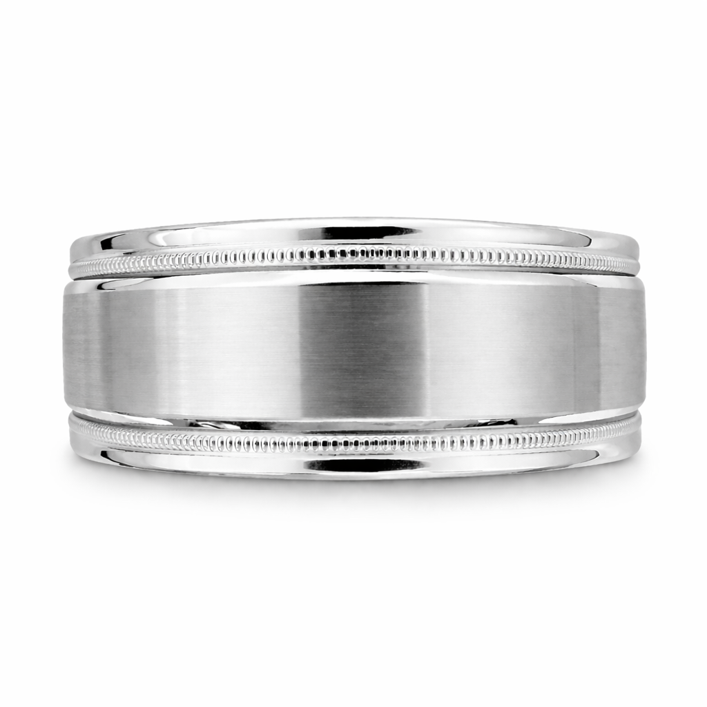 CROWN 14K White Gold Gold Men's Wedding Band Harris Jeweler Troy, OH