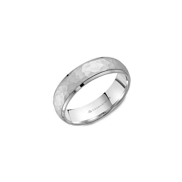 Sandblast Hammered Finish 6MM Wedding Band Harris Jeweler Troy, OH