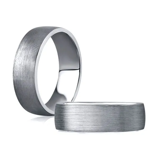 A.Jaffe Gray Gold 7MM Wedding Band Harris Jeweler Troy, OH