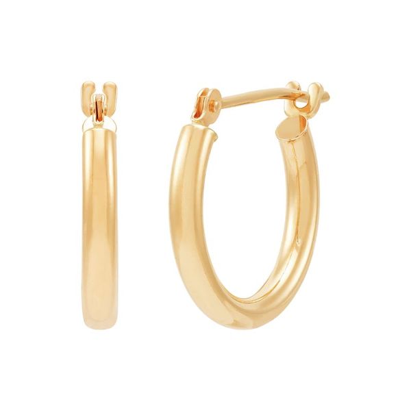 15MM Gold Hoop Earrings Harris Jeweler Troy, OH