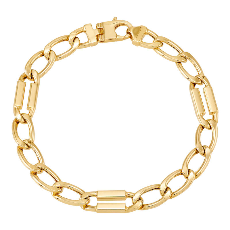 Gold 8MM Cuban Bracelet Image 2 Harris Jeweler Troy, OH