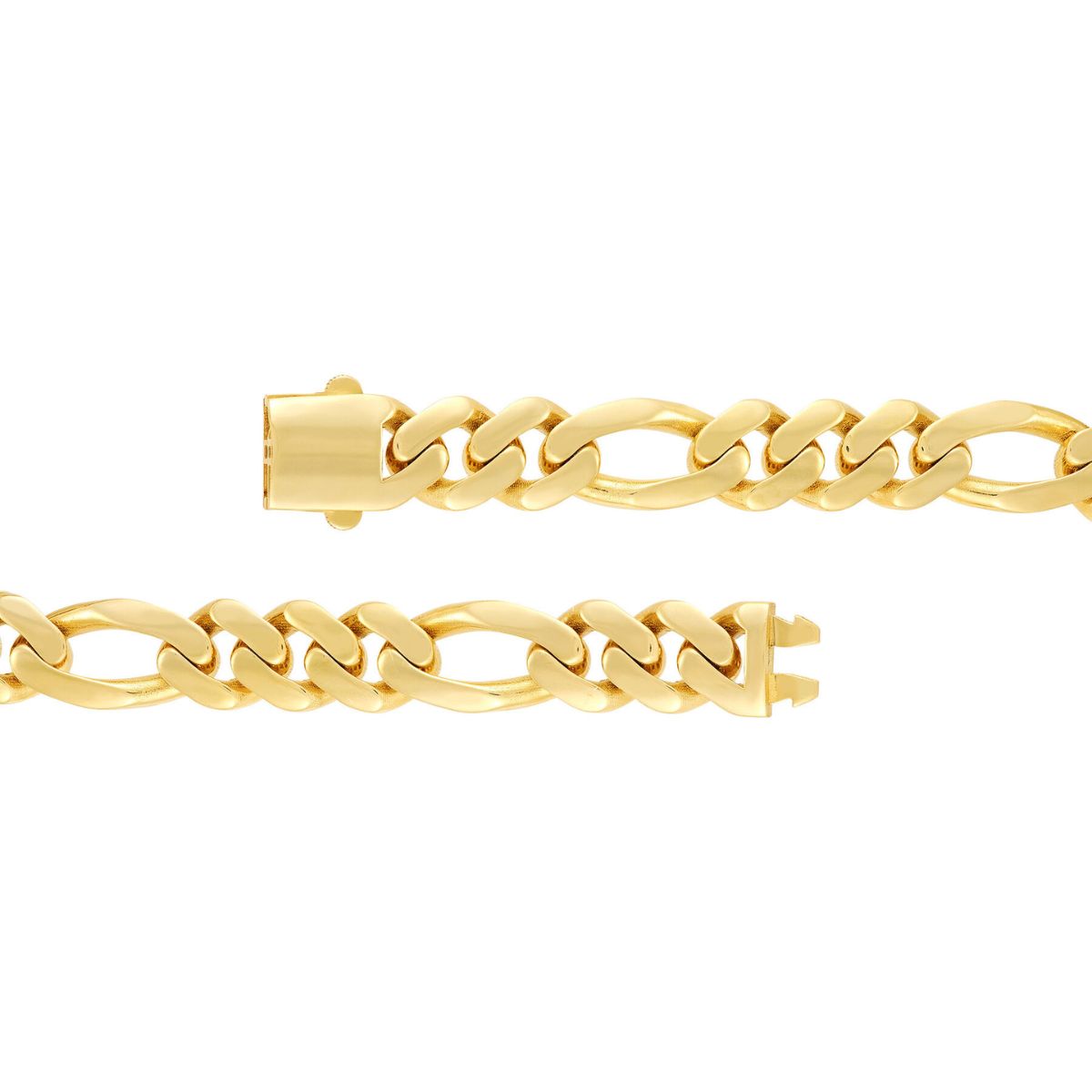 Gold 10.9MM Figaro Bracelet Image 2 Harris Jeweler Troy, OH