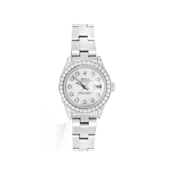 Pre-Owned Oyster Perpetual Datejust with Mother-of-Pearl Diamond Dial and Bezel Harris Jeweler Troy, OH