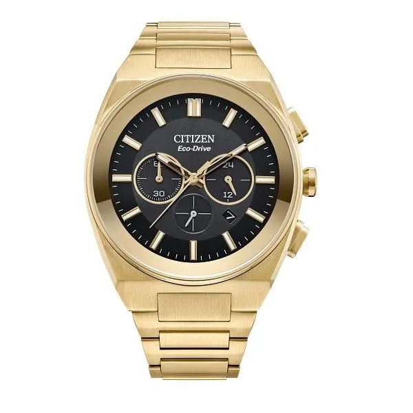 Citizen Eco Drive Axiom Gold Tone Watch 001 505 16527 Harris Jeweler Troy OH