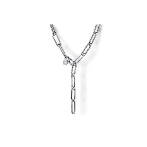 Sterling Silver 'Y' Paperclip Necklace Harris Jeweler Troy, OH
