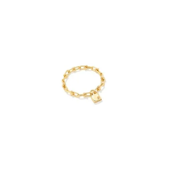 Ania Haie Jess Lock and Chain Gold Tone Bracelet Harris Jeweler Troy, OH