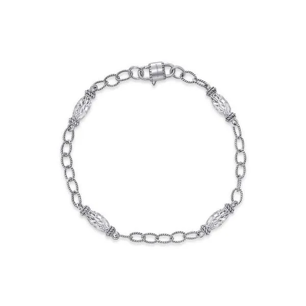 Sterling Silver Filigree Station Bracelet Harris Jeweler Troy, OH
