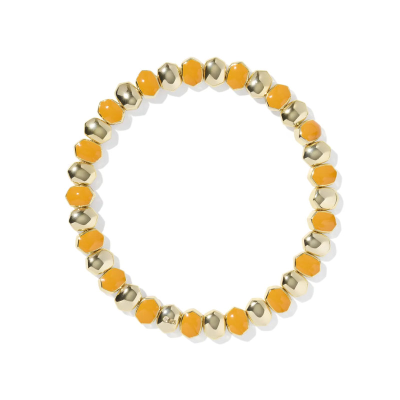 Kendra Scott Daphne Bright Orange Enamel Stretch Bracelet Harris Jeweler Troy, OH
