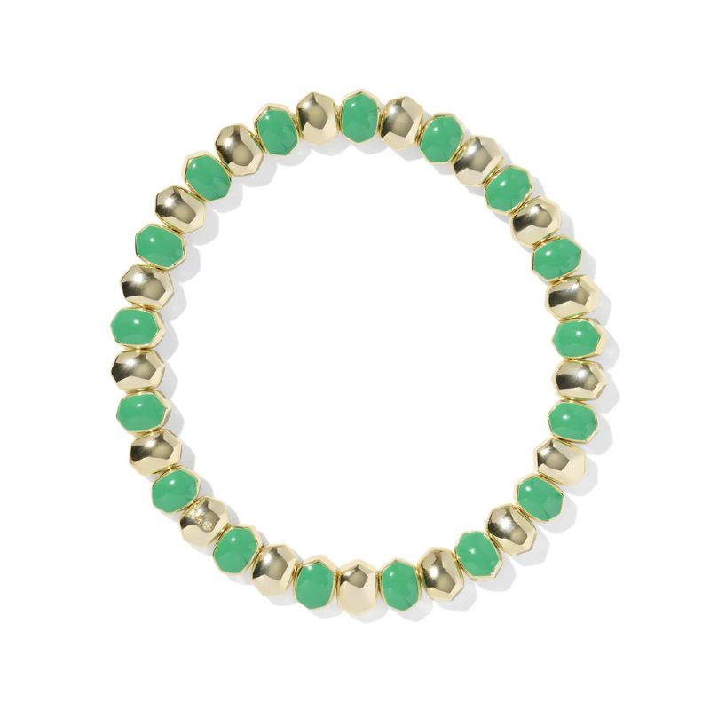 Kendra Scott Daphne Green Enamel Stretch Bracelet Harris Jeweler Troy, OH