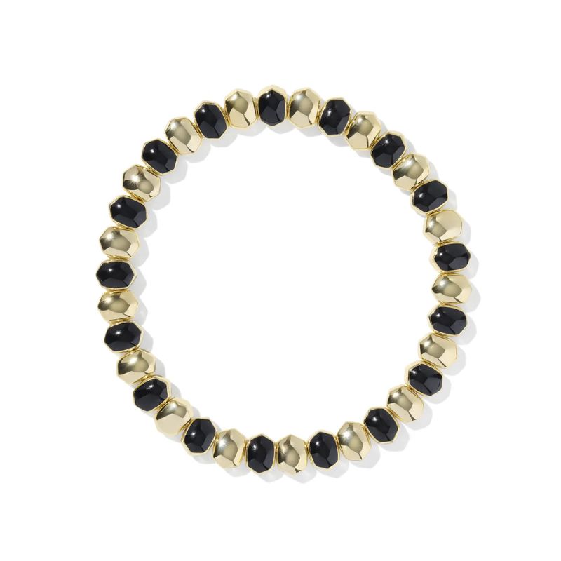 Kendra Scott Daphne Enamel Black Stretch Bracelet Harris Jeweler Troy, OH