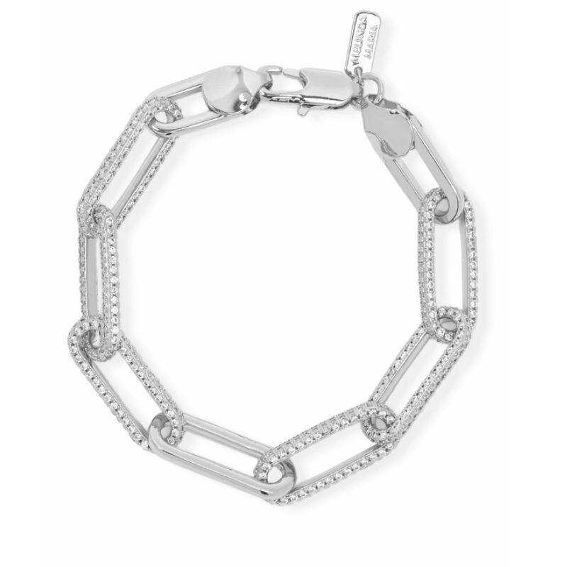 Melinda Maria Carrie Pave Chain Link Bracelet Harris Jeweler Troy, OH
