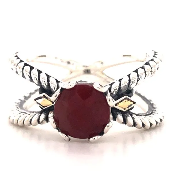 Ruby X Design Birthstone Ring Harris Jeweler Troy, OH