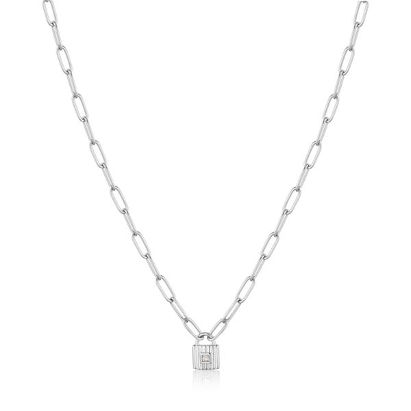 Ania Haie Silver Chunky Chain Padlock Necklace Harris Jeweler Troy, OH