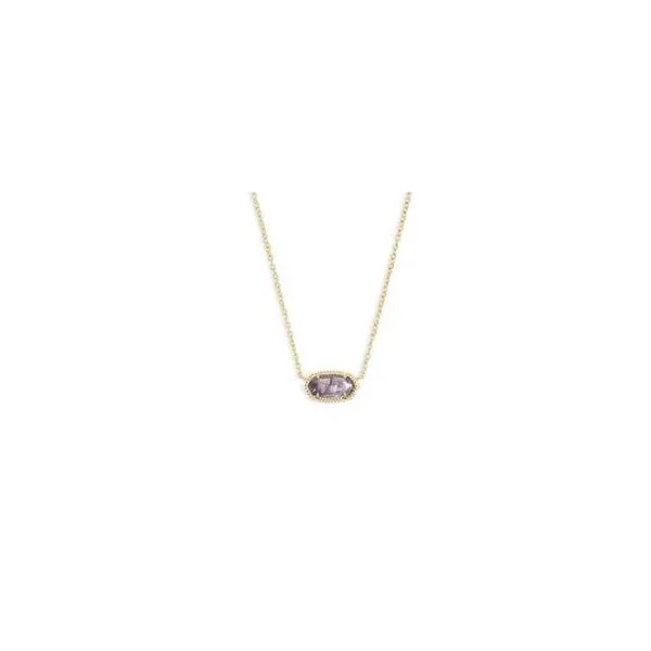 Kendra Scott Elisa Necklace in Purple Amethyst Harris Jeweler Troy, OH