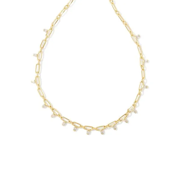 LINDY CRYS CHN GOLD TONE CZ Harris Jeweler Troy, OH