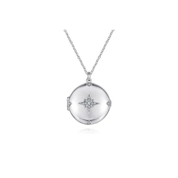 Sterling Silver Starburst Locket Harris Jeweler Troy, OH