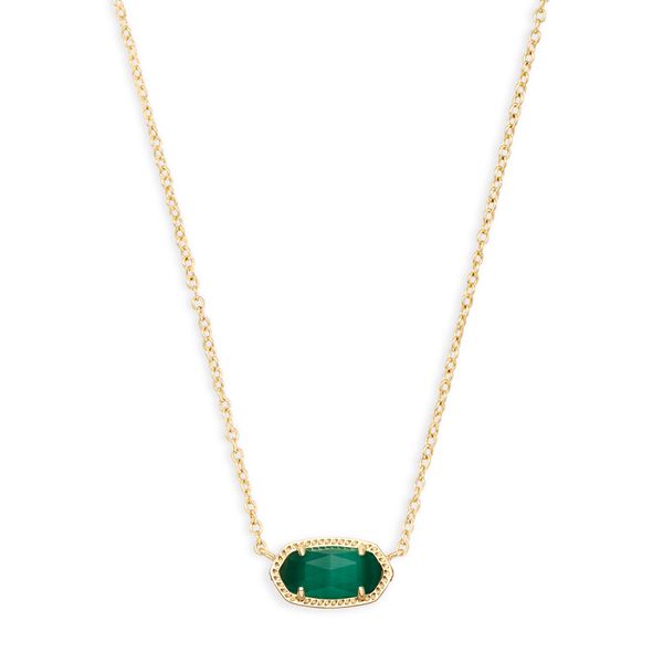 Kendra Scott Elisa Necklace in Emerald Cats-Eye Harris Jeweler Troy, OH