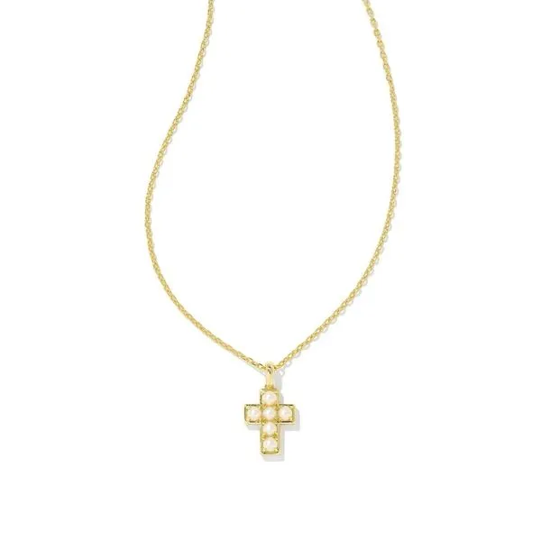 Kendra Scott Pearl Cross Necklace Harris Jeweler Troy, OH