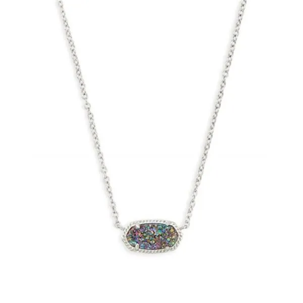 Kendra Scott Elisa Necklace in Multi-Color Drusy Harris Jeweler Troy, OH