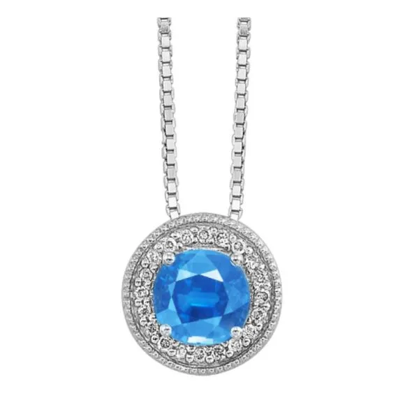 Sapphire and Diamond Birthstone Pendant - September Birthstone Harris Jeweler Troy, OH