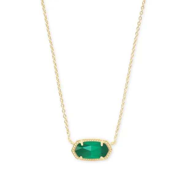 Kendra Scott Elisa Necklace in Emerald Cats-Eye Harris Jeweler Troy, OH