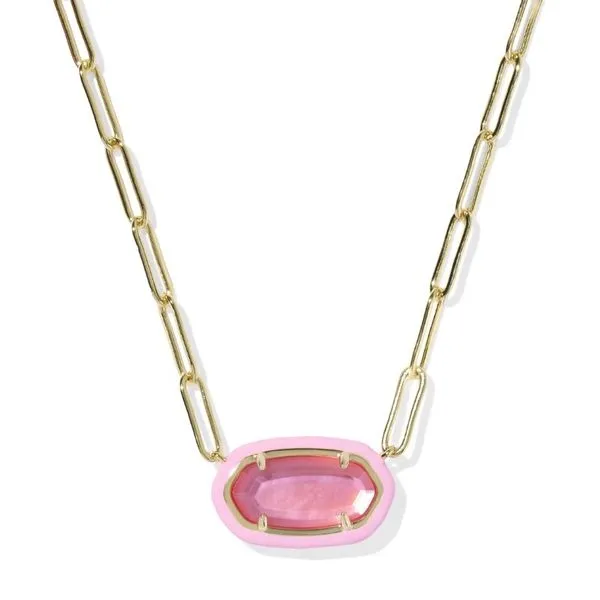 Kendra Scott Elisa Enamel Paperclip Necklace Harris Jeweler Troy, OH