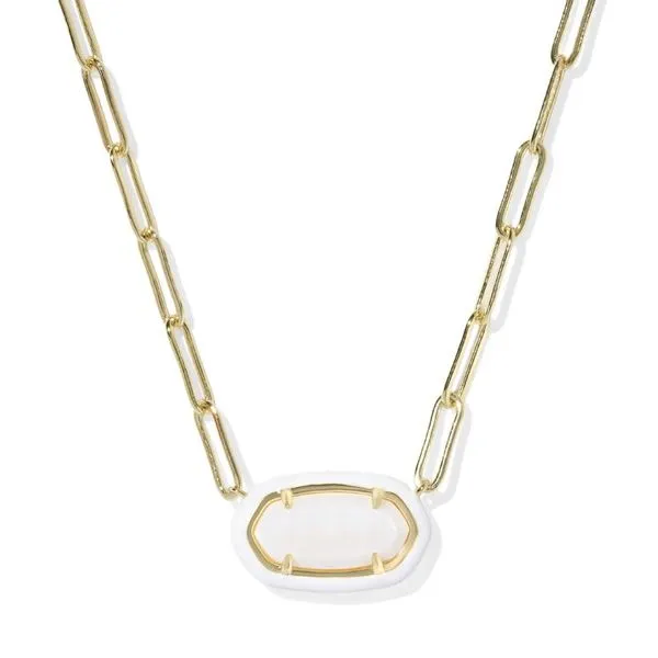 Kendra Scott Elisa Enamel Paperclip Necklace Harris Jeweler Troy, OH