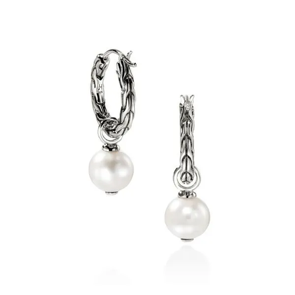John Hardy Essentials Pearl Hoop Earrings Harris Jeweler Troy, OH