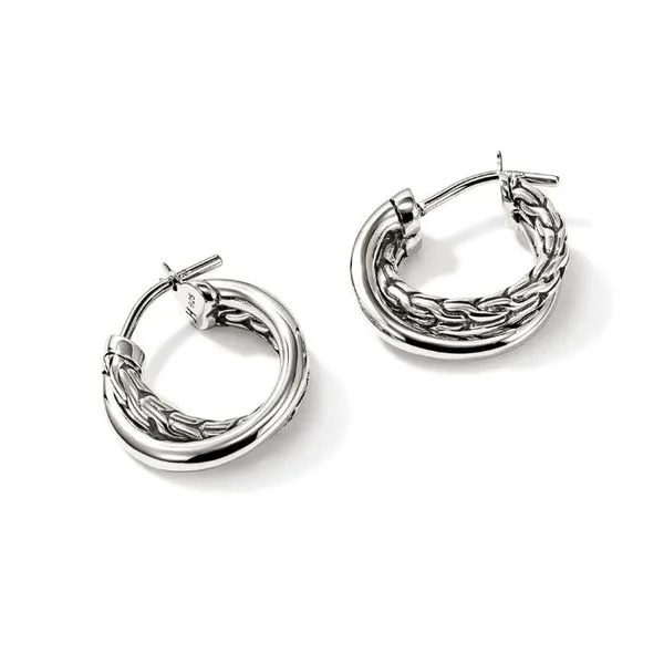 John Hardy Essentials Crossover Hoop Earrings Harris Jeweler Troy, OH