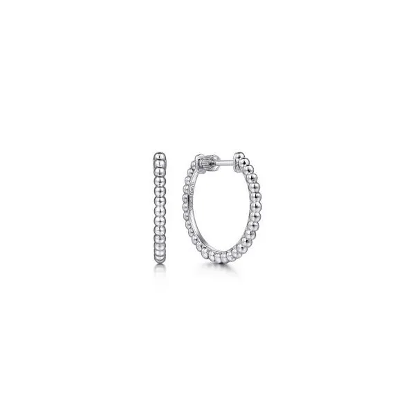 Sterling Silver Beaded Hoop Earrings Harris Jeweler Troy, OH