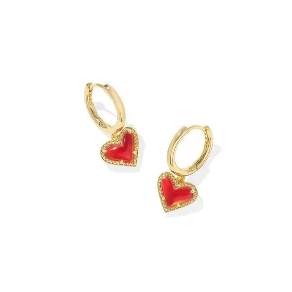 Kendra Scott Ari Heart Huggie Hoop Earrings Harris Jeweler Troy, OH