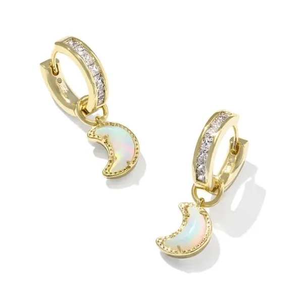 Kendra Scott Moon Huggie Earrings Harris Jeweler Troy, OH