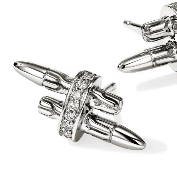 John Hardy Diamond Spear Earrings Image 2 Harris Jeweler Troy, OH