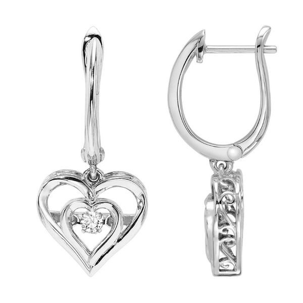 Diamond Heart Earrings Harris Jeweler Troy, OH