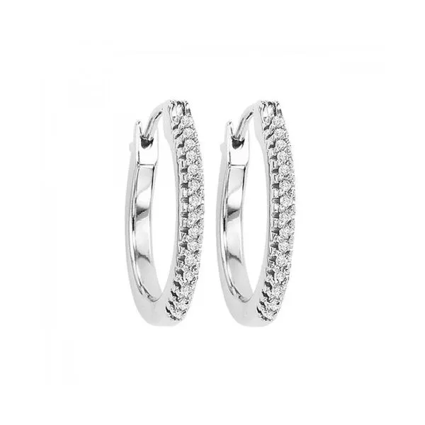 Diamond Huggie Hoop Earrings Harris Jeweler Troy, OH