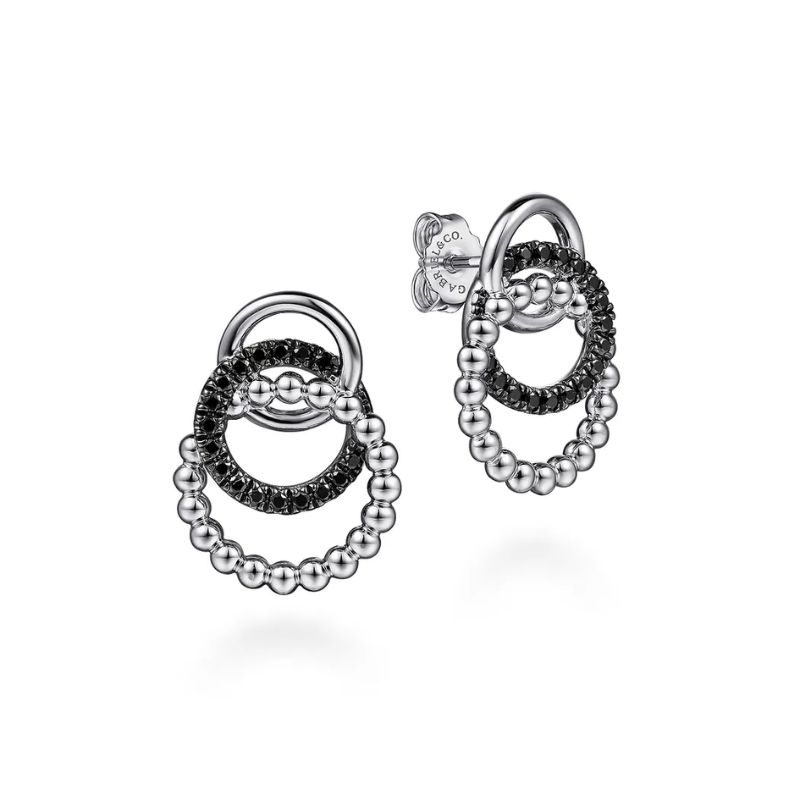 Sterling Silver Triple Circle Earrings Harris Jeweler Troy, OH